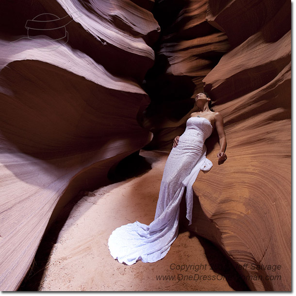 Antelope Canyon - One Dress, One Woman, One World