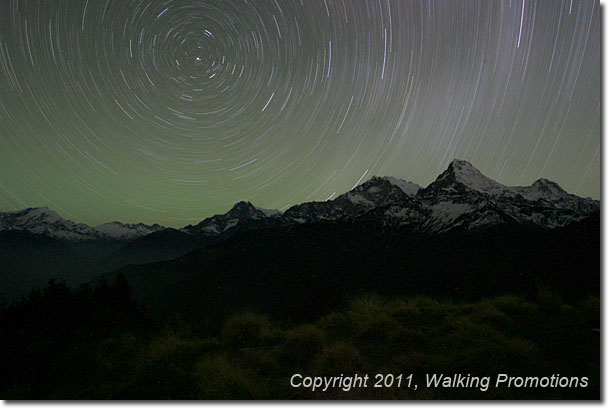 Annapurna Circuit Trek, Poon Hill at Night, Nepal