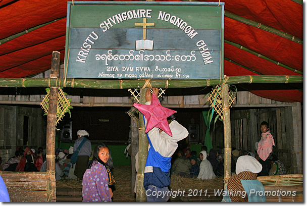 Kachin Tribal Village Trek, Ziya Dum Village, Christmas Burma