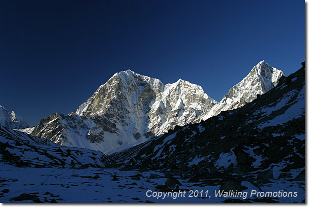 Everest Base Camp Trek, Sunset View From  Lobuche, Nepal