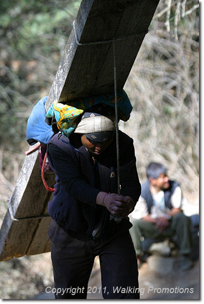 Everest Base Camp Trek, Porter's Heavy Load, Nepal