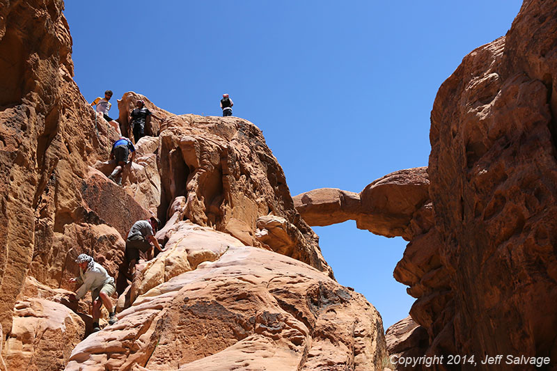 Rock scramble - Wadi Rum - Jordan