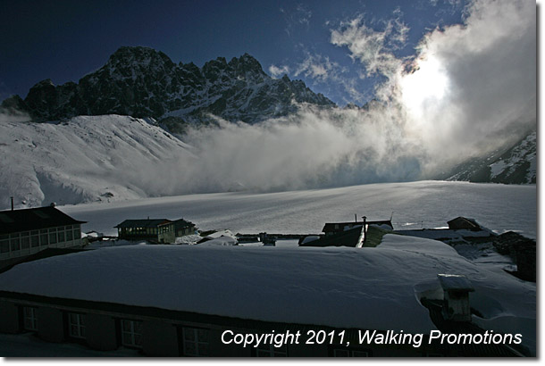 Everest Gokyo Ri Trek - Sunset at Gokyo, Nepal