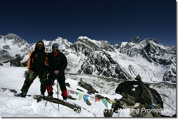 Jeff and Padam on Gokyo Ri with Everest